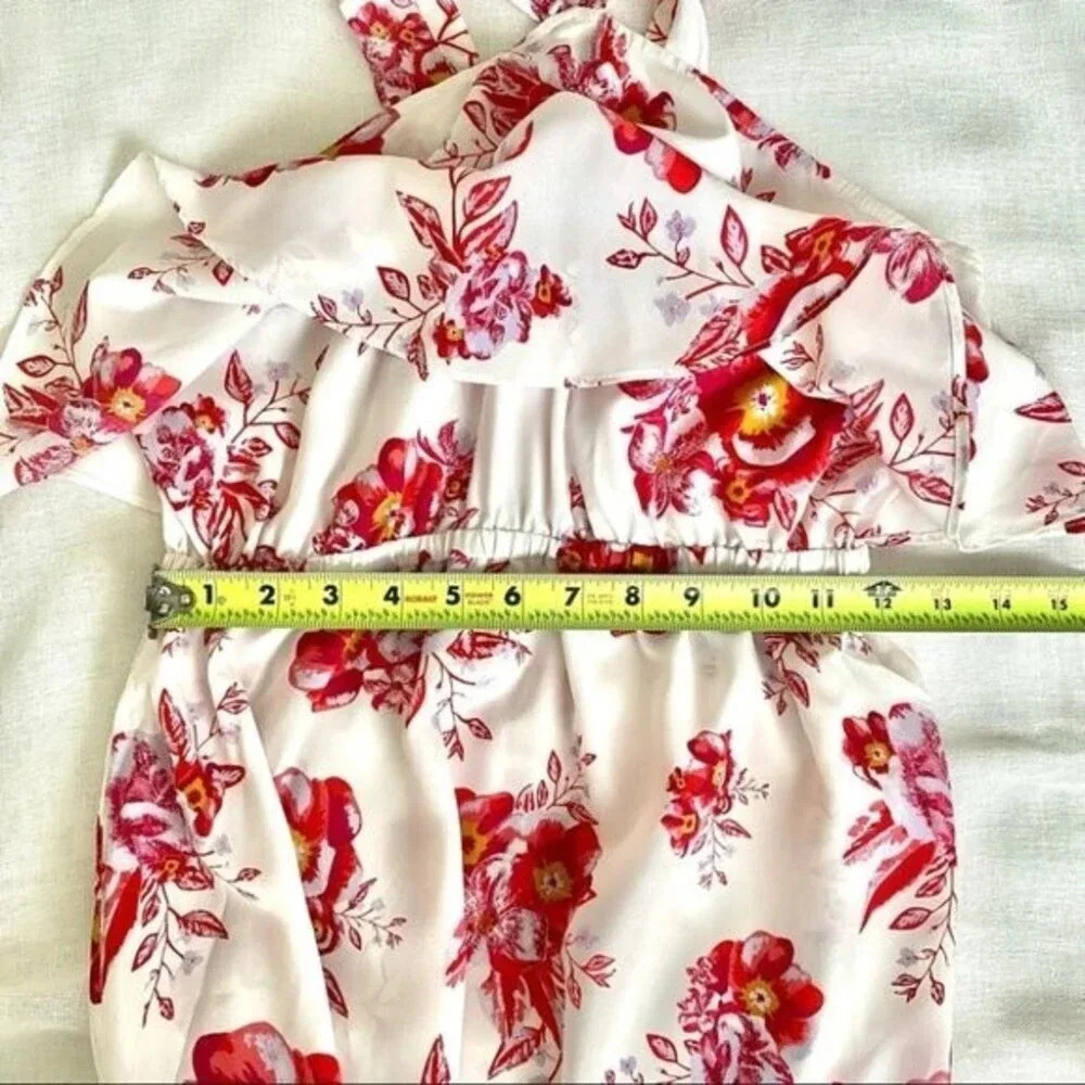 TULAROSA Red Floral Maxi Dress Ruffle Straps Size S - Picture 5 of 14